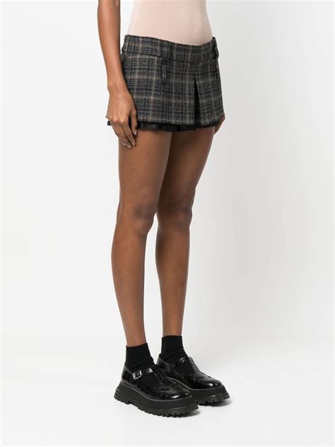 miu miu grey mini skirt|Miu Miu.